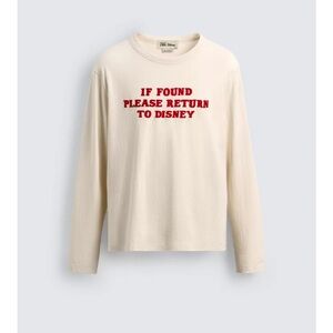 HARRY LAMBERT FOR ZARA X DISNEY TEXT T-SHIRT
